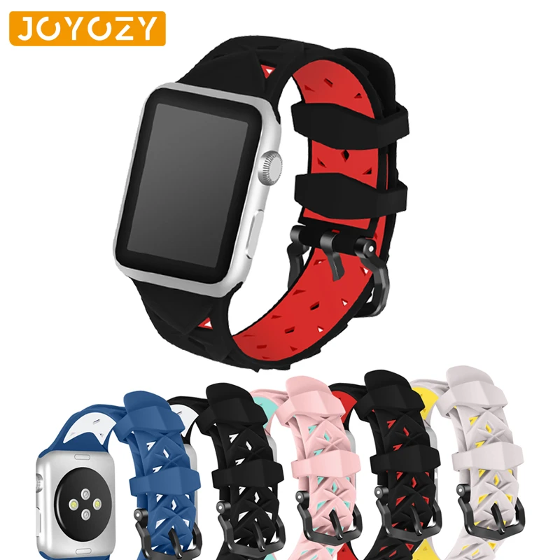 Silicone Replacement Sport Band For Apple Watch Band 38mm 40mm 42mm 44mm Bracelet Watch Strap For Iwatch Series 4 3 2 1 Watchbands Aliexpress