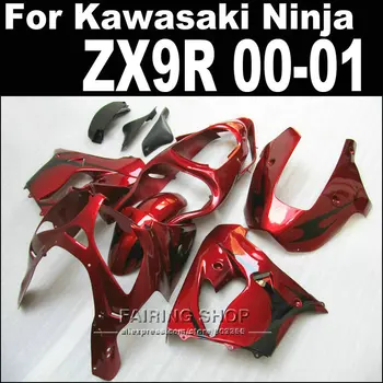 

Wine red style For Kawasaki Ninja zx-9r zx9r fairing kit 2000 2001 00 01 ( Customize sticker ) Abs Fairings xl30