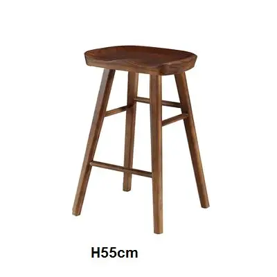 Скандинавский современный минималистичный барный стул из твердой древесины для дома креативный высокий барный стул