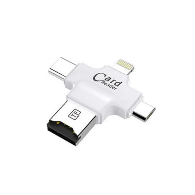 Многофункциональный микро Тип usb C OTG TF Card Reader для IOS iPhone Android для samsung 4 в 1 TF (Micro SD) картридер