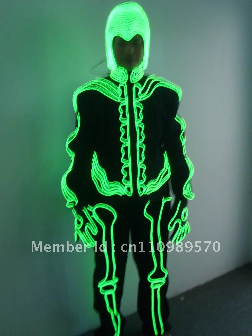 Free shipping EL Wire costume / Neon light suit / Light up dance