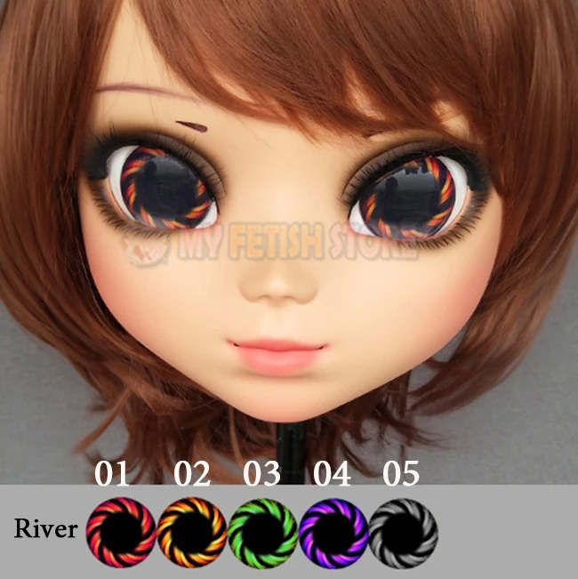 (P-02) женская сладкая девочка смолы половина головы Kigurumi маска с BJD глаза Косплэй японского аниме роль маска Лолиты переодеванию куклы