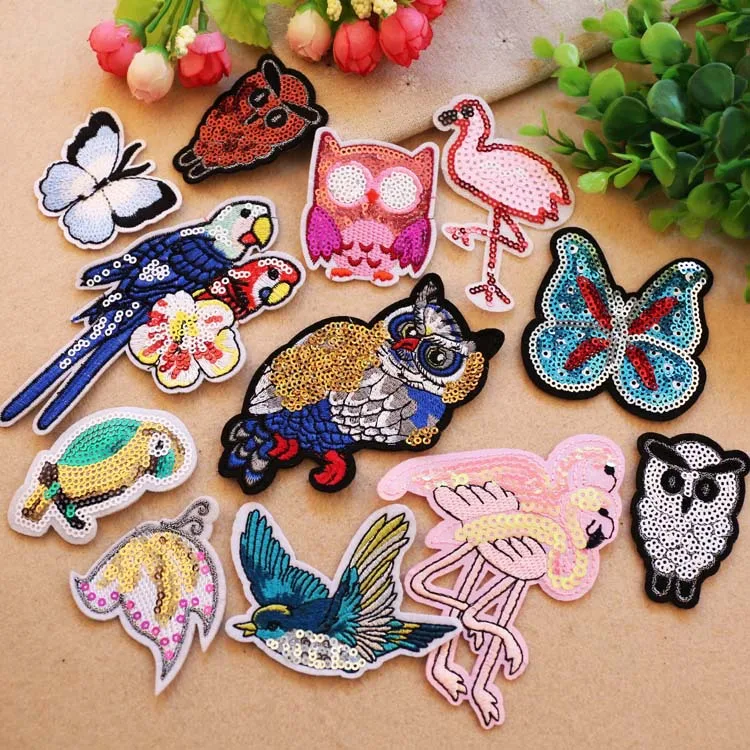 Cloth stickers computer embroidery chapter fashion DIY sequin animal clothes decoration patch stickers