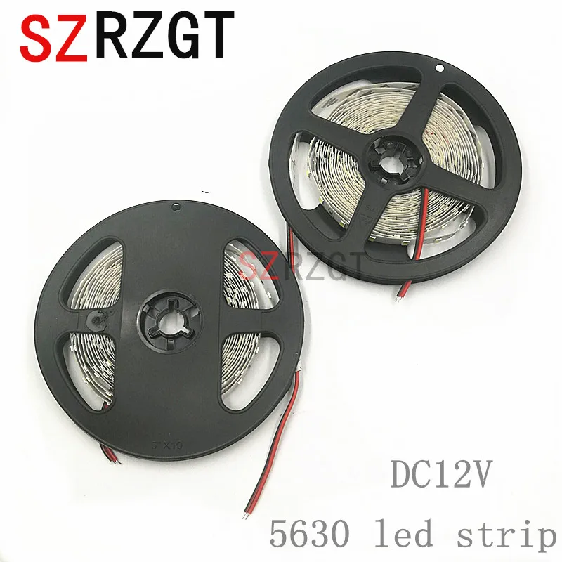 Светодиодная лента 5630 DC12V гибкая светодиодная лампа 60 LED/m 5 м/лот теплый