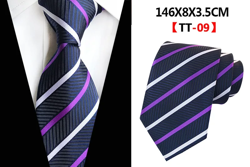 Модный Шелковый галстук 8 см, полосатый клетчатый галстук Pokla, галстук в горошек, желтые, синие галстуки для мужчин, деловые, свадебные, официальные галстуки, Подарочный галстук на шею