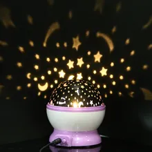 Дети Луна Звездное небо Ночные лампы игрушки вращение звезды люминисцентный Ночной свет лампа Дети светится в темноте романтическая игрушка Подарки для малышей