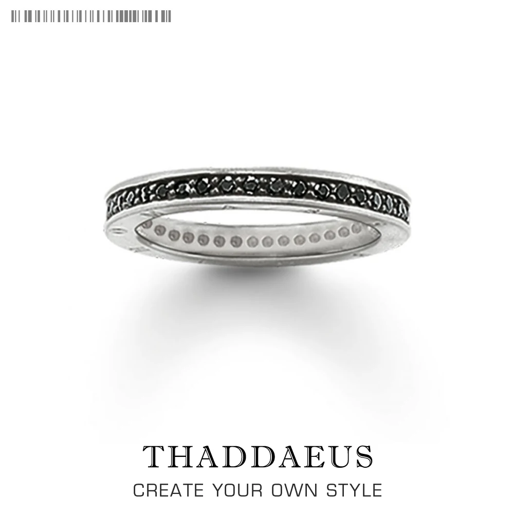 

Single Row Black Ring,Thomas Style Glam Fashion Good Jewerly For Women,2017 Ts Gift In 925 Sterling Silver,Super Deals