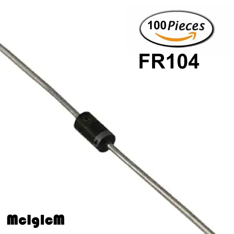 

MCIGICM 100pcs Rectifier Diode 1A 400V DO-41 FR104