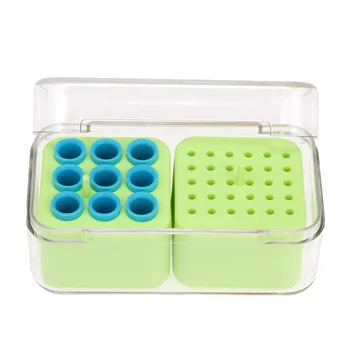 

Dental Grinding Head Holder Plastic Dental Bur Stand Organizer Container Dental Drill Bit Holder Multi-functional