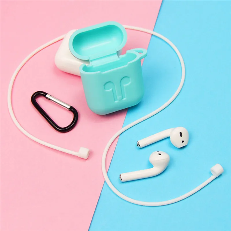 Силиконовый чехол с защитой от потери, аксессуары для airpods, чехлы для наушников