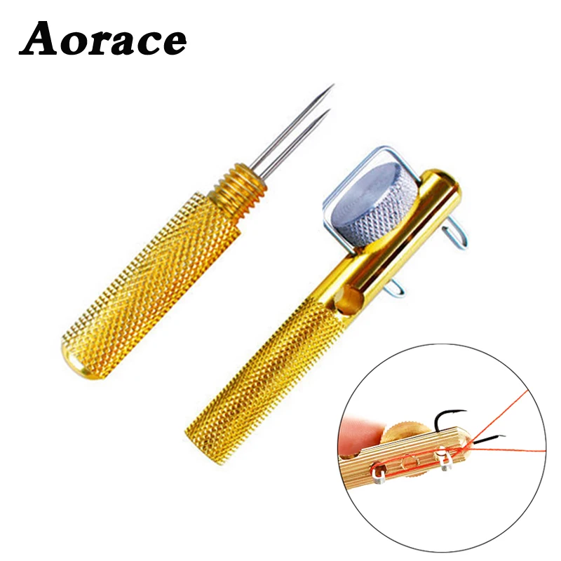 

Full Metal Fishing Hook Knotting Tool Tie Hook Loop Making Device Hooks Decoupling Remover Carp Fishing Accessory