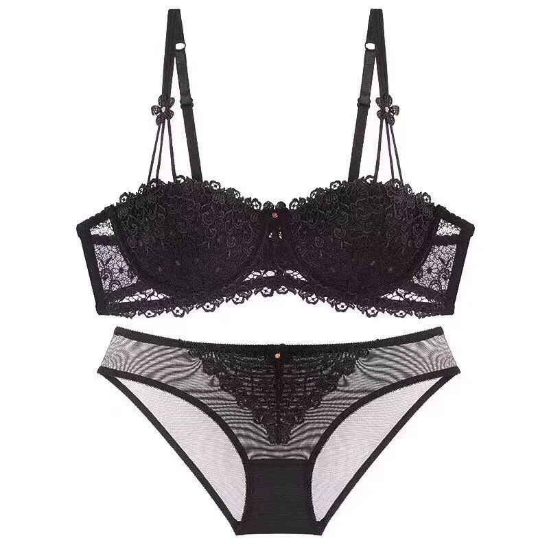 Новинка, нижнее белье для женщин, набор Пуш-ап, бюстгальтер с глубоким ...