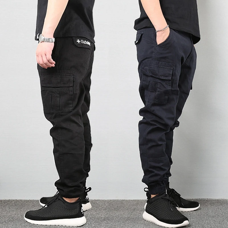 Preise Japanischen Stil Mode Männer Jeans Hip Hop Jogger Hosen Lose Fit Klassische Große Tasche Cargo Hosen Männer Armee Grün Militär hosen