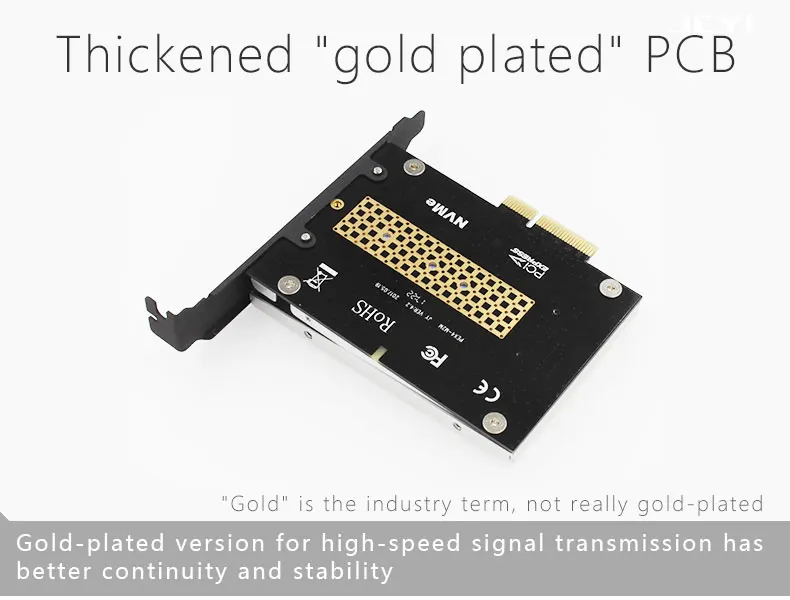 JEYI фрегат № 1 M.2 NVMe SSD NGFF к PCIE 3,0X4 адаптер M ключ интерфейсная карта Suppor PCI-Express x4 2280 Размер m.2 полная скорость