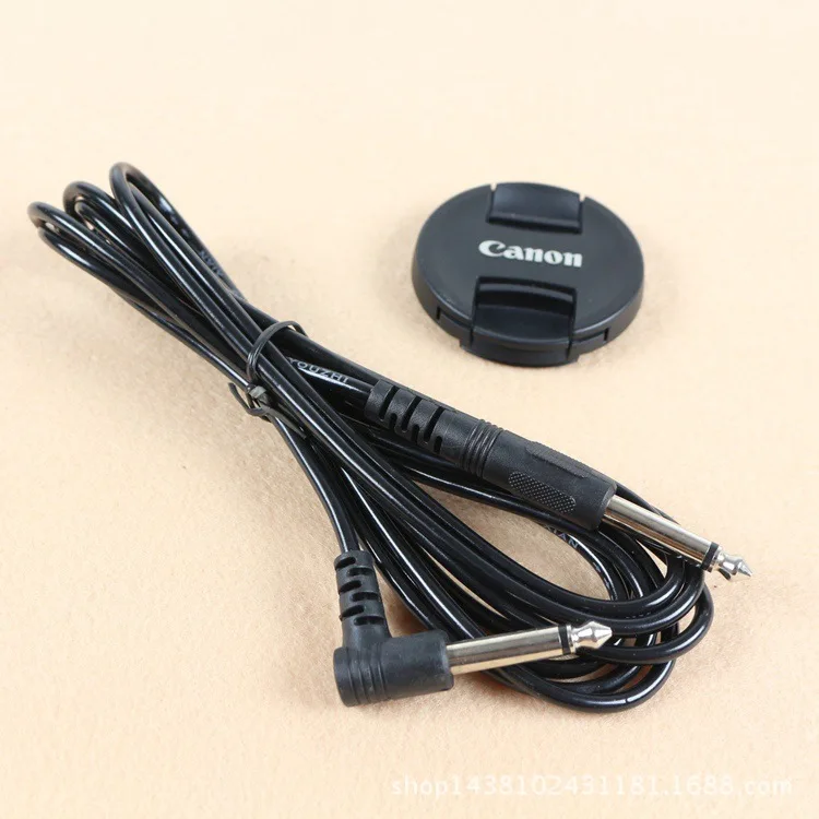 Folk guitar 3 meters cable black elbow straight audio speaker cords