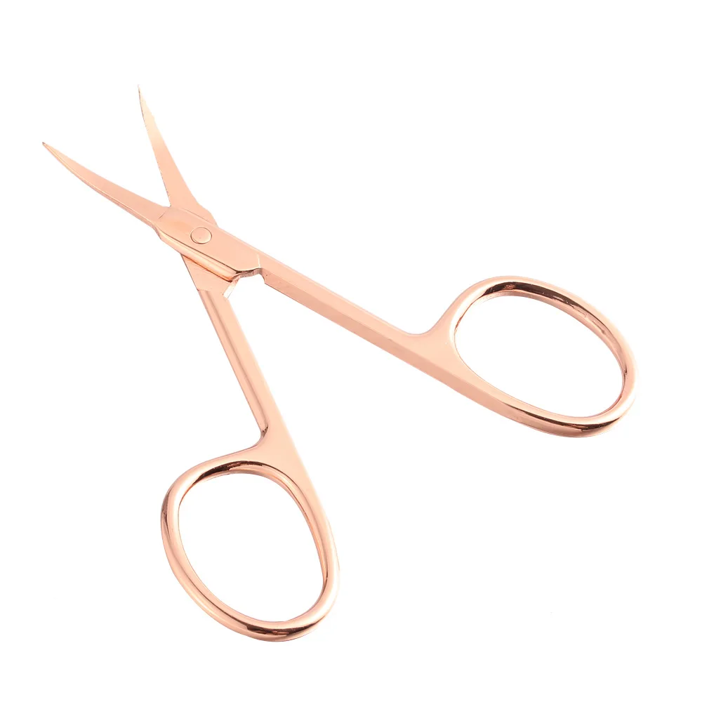 Eyebrow Scissor Stainless Steel Eyebrow Trimmer Eyebrow Eyelashes Nose Hair Scissor Manicure Scissors Cutter NailMakeup Tool