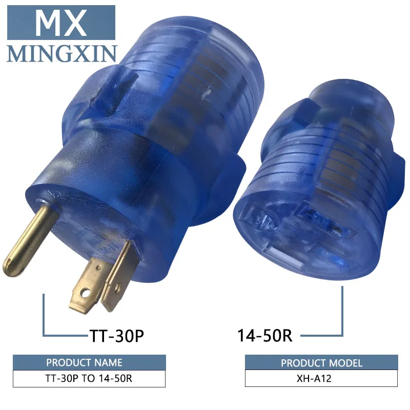 

TT-30P FOR 14-50R 3 Prong 30 Amp Male Plug for Adapter Generator 50 Amp Female Generator Cable Power Plug