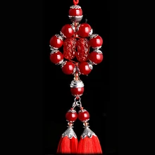 Автомобиль подъемный автомобиль кулон ювелирные изделия Красные агатовые украшения зеркало мир Будда танцевальные платья