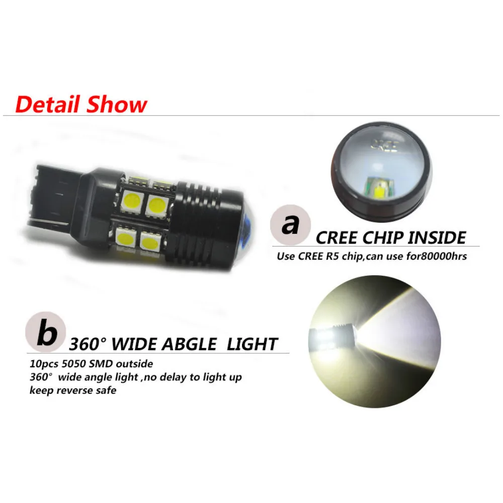 1 шт. белый 7440 992A W21W 12SMD высокой яркости светодиодные лампы резервные задние