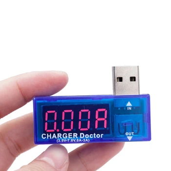 

USB digital small USB meter Power Current and Voltage Tester USB Mobile Power Battery Voltmeter Ammeter Voltage double port