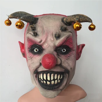 

New Scary Joker Clown Costume Mask Creepy Evil Scary Halloween Party Cosplay Clown Mask Adult Ghost Festive Party Mask Toy