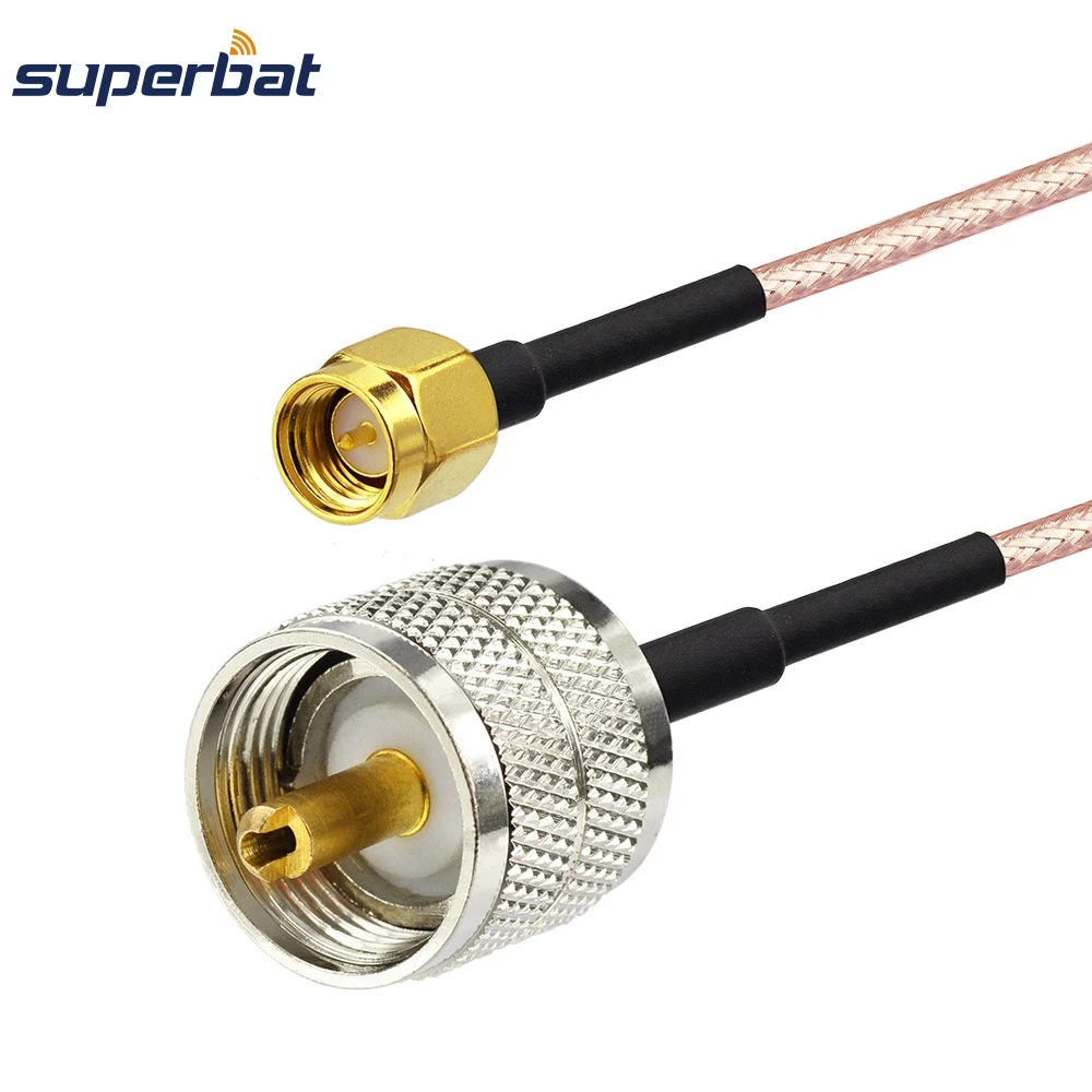 Superbat UHF PL259 SO239 штепсельная Вилка для SMA Разъем RF Pigtail RG316 антенный удлинитель 15 см