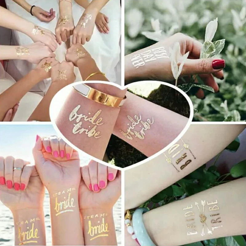 10pc Bridal Team Bridesmaid team temporary tattoo Bachelor Bride Party Sticker Decoration Marriage Bridal To Be Party Supplies