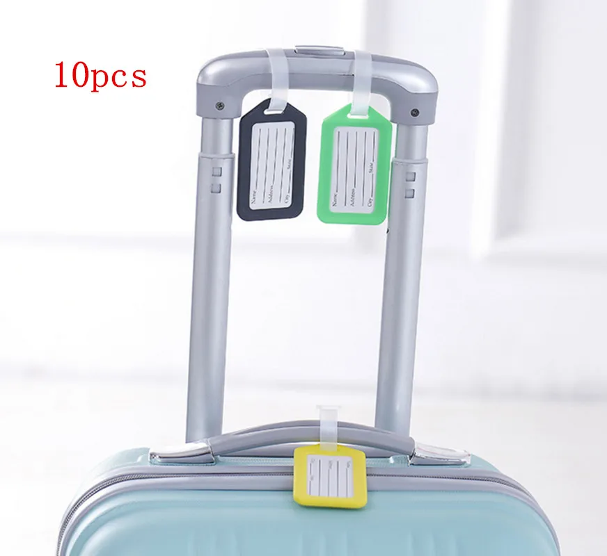 10 шт./лот аксессуары для путешествий багажная бирка на чемодан ID адрес держатель багаж посадочные бирки портативный ярлык