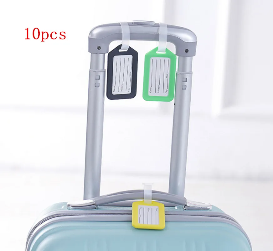 10pcs/lot Travel Accessories Luggage Tag Suitcase ID Address Holder Baggage Boarding Tags Portable Label Wholesale 10pcs/lot Travel Accessories Luggage Tag Suitcase ID Address Holder Baggage Boarding Tags Portable Label Wholesale