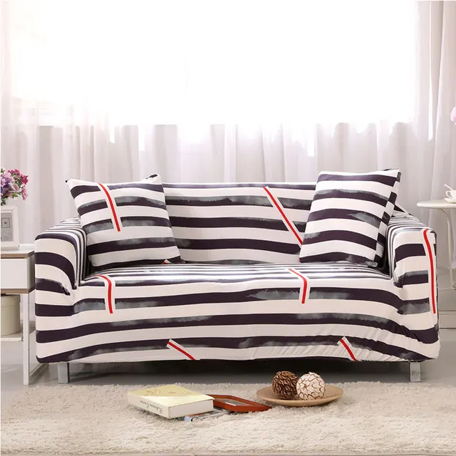 1pcs Flower Leaf Striped Soft Stretch Sofa Cover Home Decor Spandex 1pcs Flower Leaf Striped Soft Stretch Sofa Cover Home Decor Spandex Furniture Covers Decoration Covering Hotel