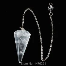 35X17 мм натуральный прозрачный кристалл приданая целительная подвеска чакра с цепочкой 1 шт