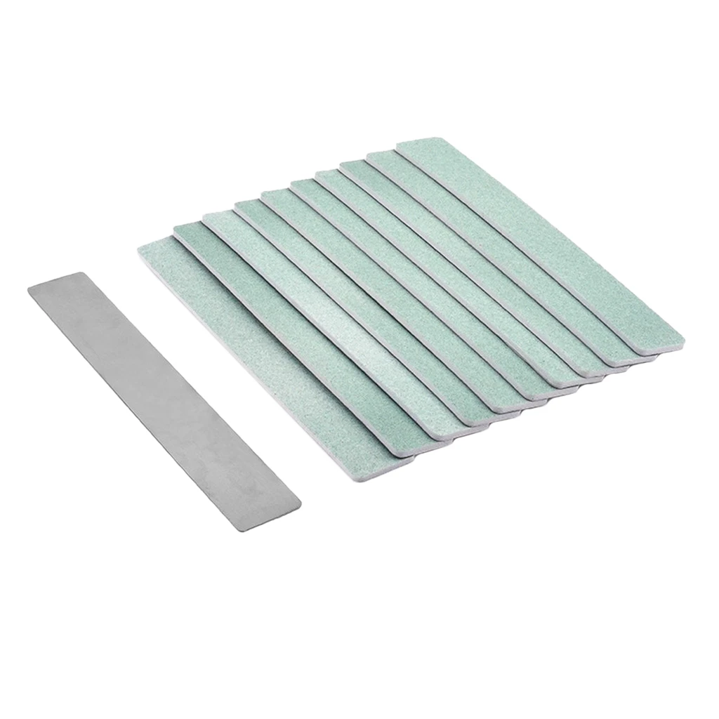 10Pcs Salon Quality Nail Files Set - For Smooth & Shiny Nails - For Professional Manicure Pedicure Use or Home Nail Art DIY