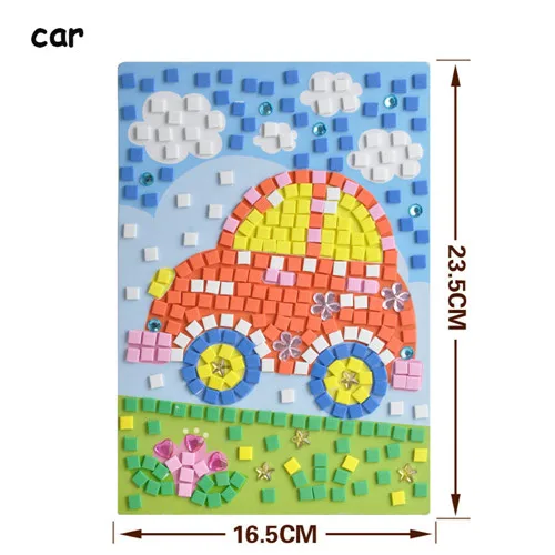 2020 Creative Kids Game DIY Kits 3D Mosaics Puzzle Stickers EVA Foam drawing Early Educational Toys For Kids Educational Toy 27