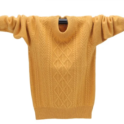 Зима высокого качества девочек кашемировый свитер Детский пуловер свитер Теплый джемпер на мальчика шерстяной свитер джемпер для мальчика 3-12 лет - Цвет: As picture show
