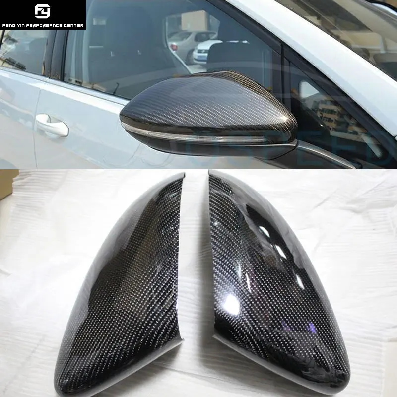 

Golf 7 MK7 Carbon Fiber rear Review Mirror Cover Caps For Volkswagen VW Golf7 MK7 GTI R 2014UP free shipping