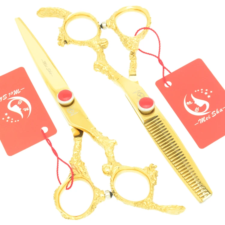 Meisha 6 inch Professional Hairdressing Scissors Set Hair Cutting Shears Thinning Scissor Barber Shop Tesouras HA0271