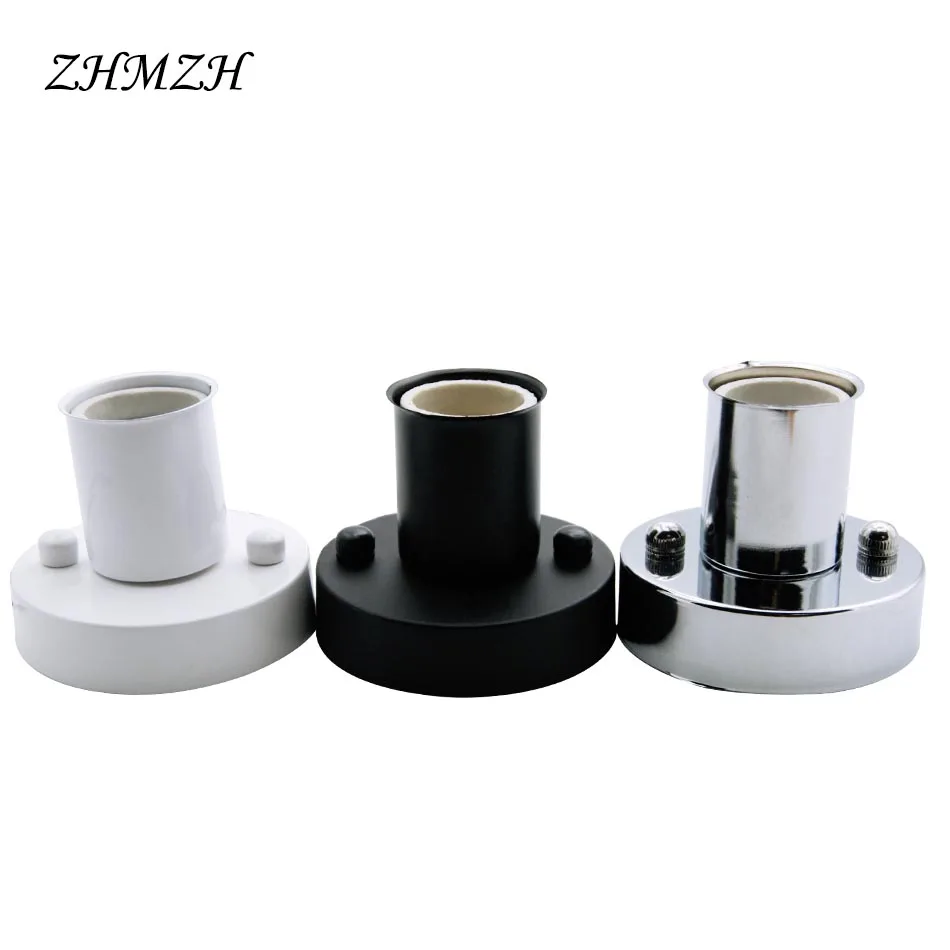 E27 E14 Lamp Holder for DIY Lighting 80mm Straight Plate E27 E14 Lamp Base High Temperature Resistant Ceramic Screw  AC220V-250V