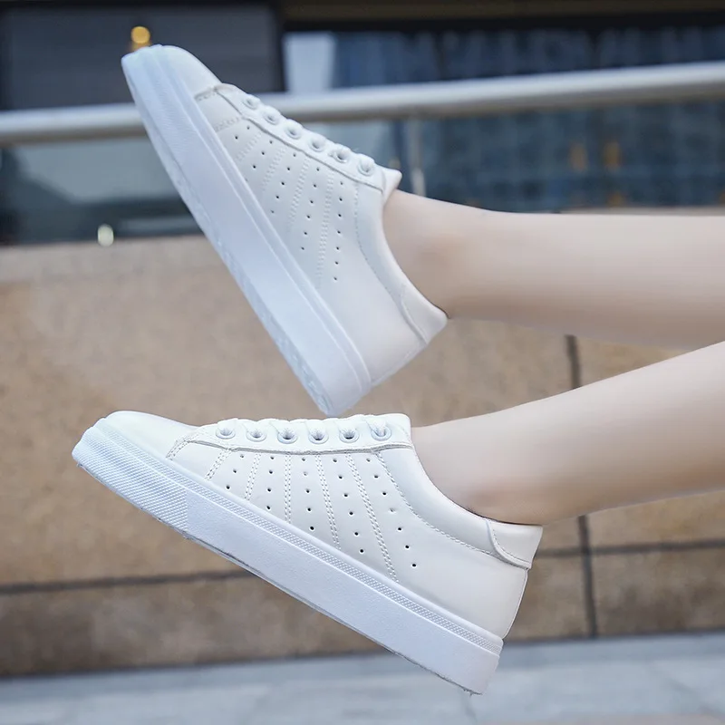 

Women Sneakers Breathable Flats Women Canvas Shoes Lace-up Solid Color Women Vulcanized Shoes chaussures femme BX15