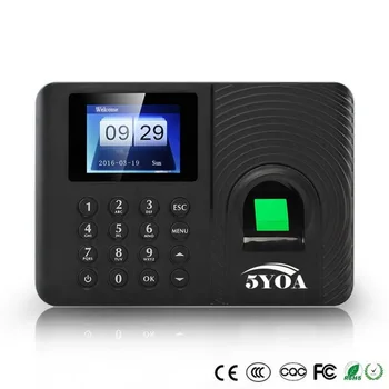 

by dhl 20pcs A10 Fingerprint Time Attendance Clock Recorder Employee Recognition Device In English Spanish touch panel