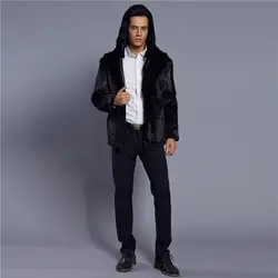 Lanshifei искусственный Лисий мех куртки мужские пальто 3XL бренд высокое качество искусственный мех верхняя одежда для мужчин бизнес зима