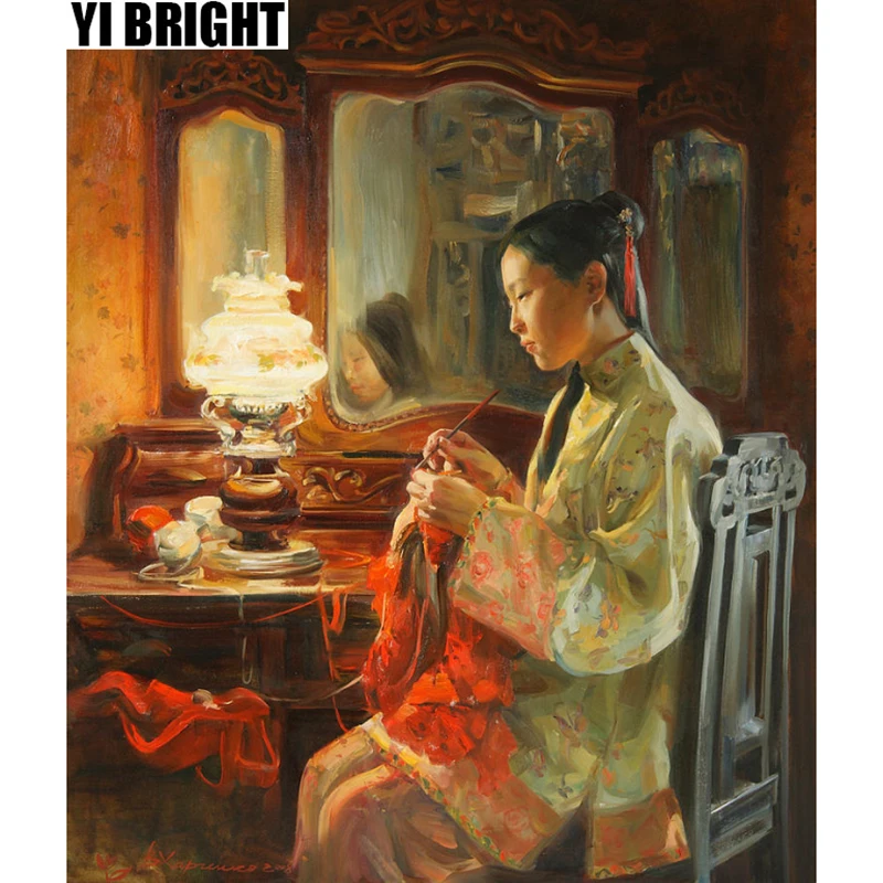 Full Round Diamond 5D DIY Diamond Painting "Chinese Traditional Women