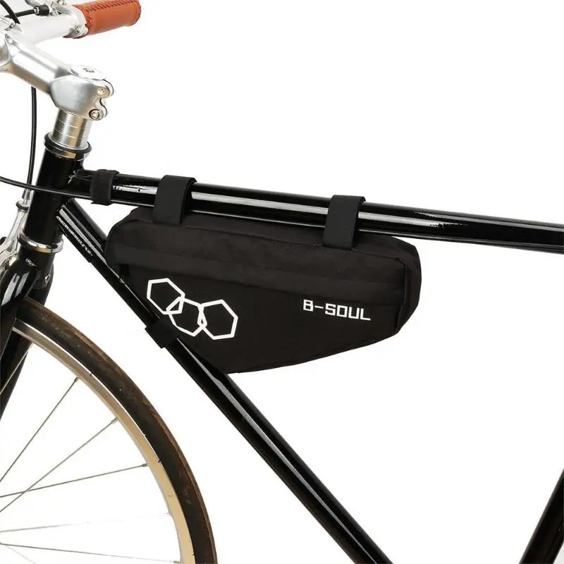 

Polyester Front Tube Bicycle Triangle Bags Waterproof Bike Frame Bag Phone Saddle Strap-On Pouch Bicycle Accessories