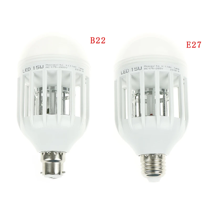 

2 in 1 E27/ B22 15W Bulb Electric Trap Mosquito Killer Lamp Light Electronic Anti Insect Bug Led Repellents Pest Control