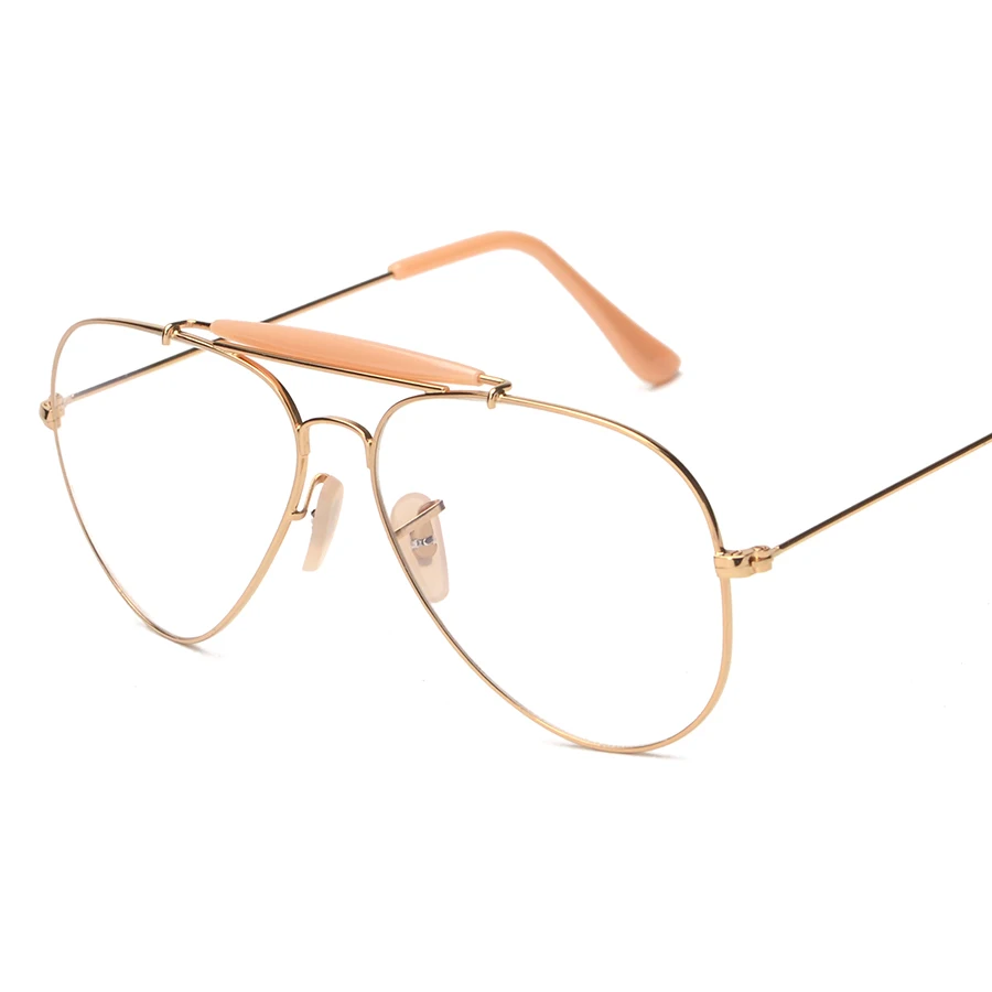 2016 Fashion Glasses With Clear Lenses Rose Gold Eyeglass Frame Women