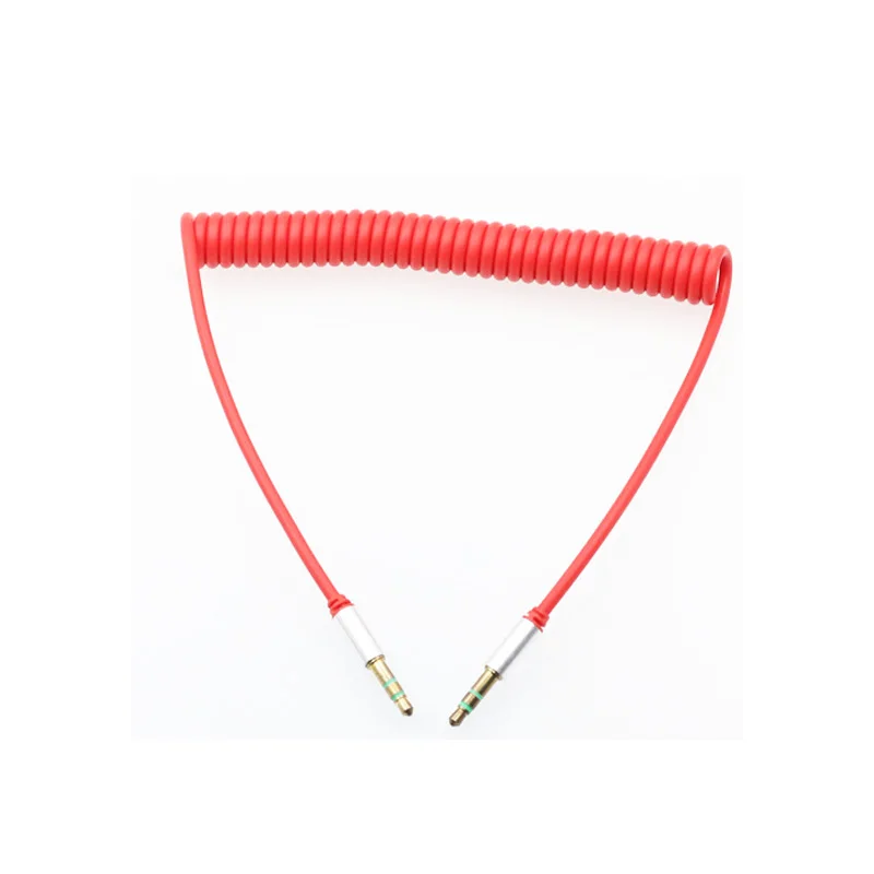 Telescopic color spring audio cable AUX car audio cable1