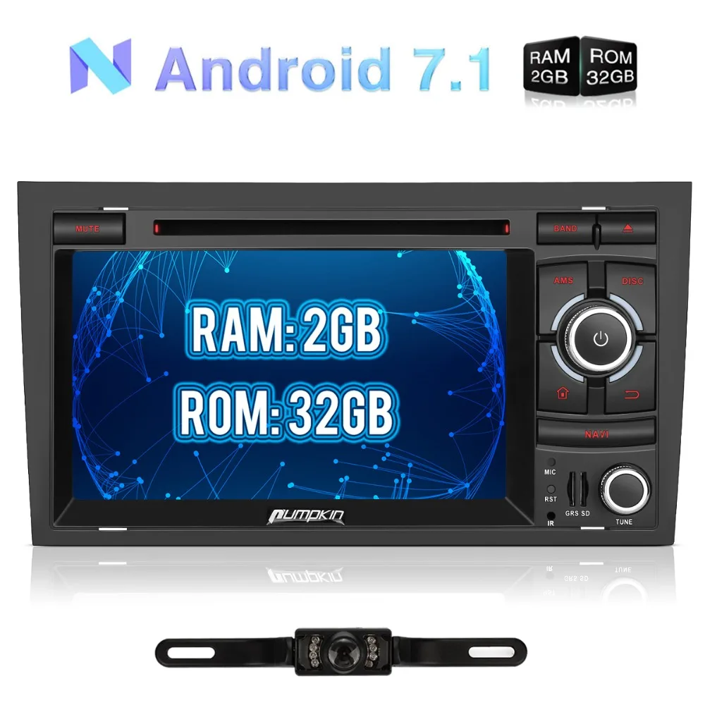 Тыква 2 Din 7 &quotAndroid 1 Автомобильный мультимедийный DVD плеер GPS навигация