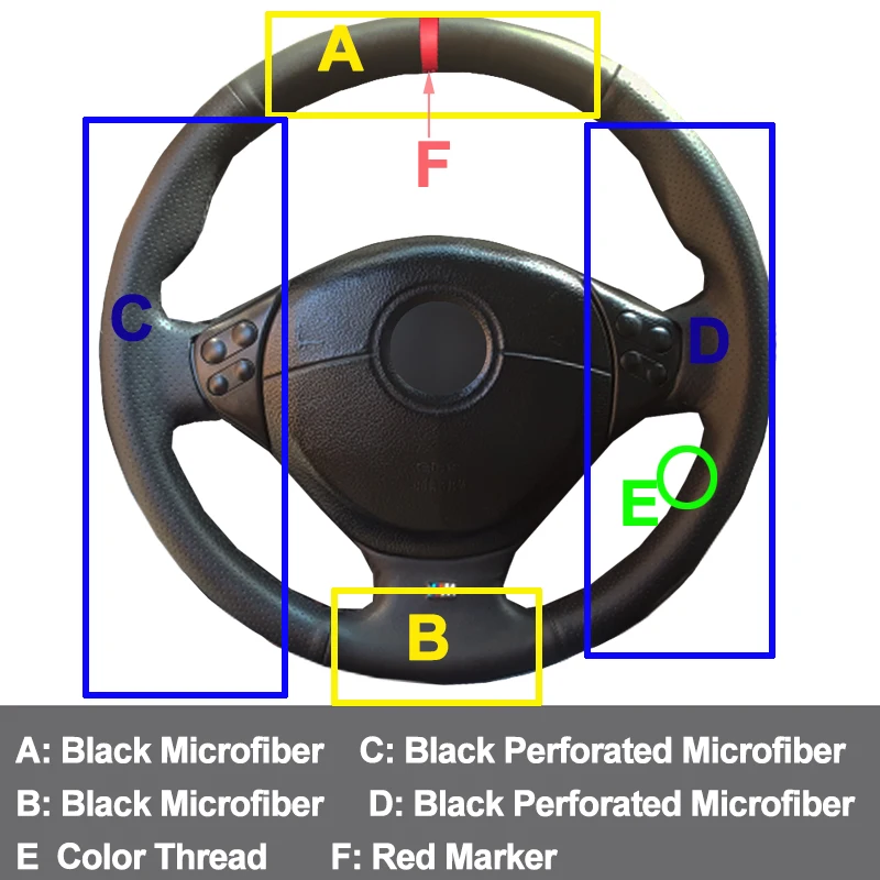 HuiER ручного шитья чехол рулевого колеса автомобиля для BMW E39 5 серия 1999-2003 E46 3 серии 1999-2005 E53 X5 E36 Z3 автомобильный протектор