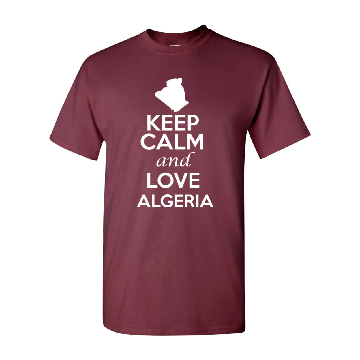 Keep Calm And Love Algeria Country Nation Patriotic Novelty Adult T-Shirt Tee 1245 (2)