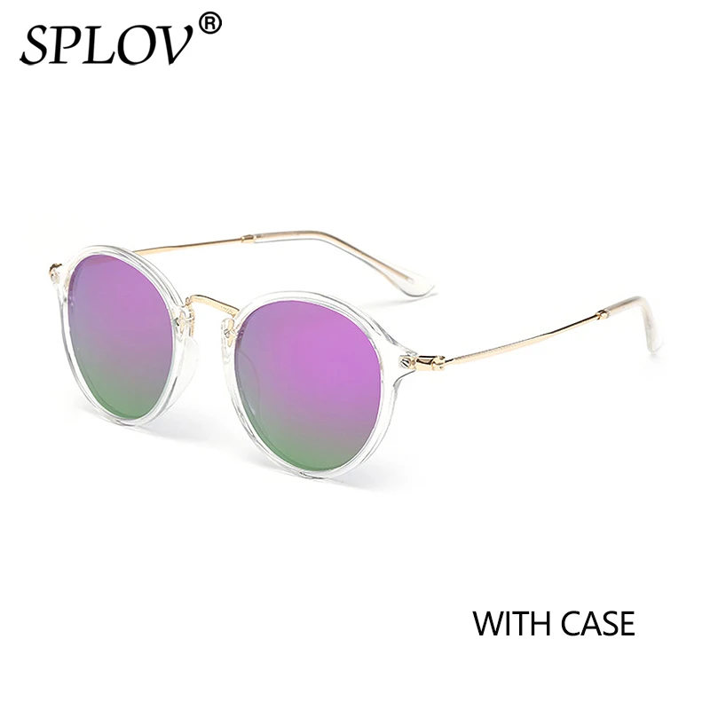 SPLOV, круглые поляризационные солнцезащитные очки для мужчин и женщин, винтажные зеркальные солнцезащитные очки с покрытием, брендовые дизайнерские женские очки Oculos De Sol