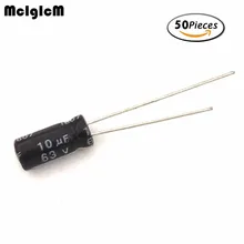 D0005 50pcs Aluminum electrolytic capacitor 10uF 63V 5*11 Electrolytic capacitor
